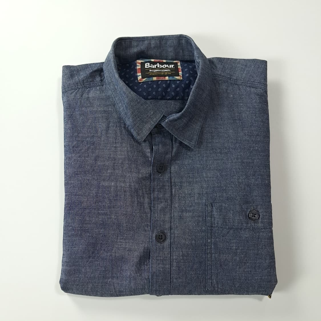 CK363 M 바버 페이즐리안감 샴브레이 셔츠 남방 상품이미지7