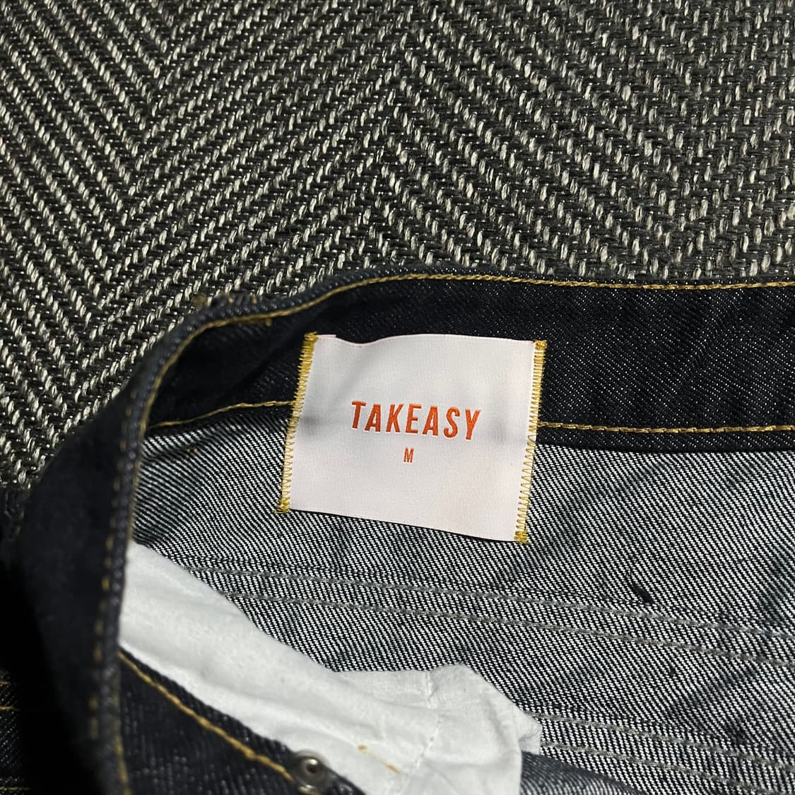 [M] TAKEEASY 테이크 이지 커브드 데님 팬츠 상품이미지5