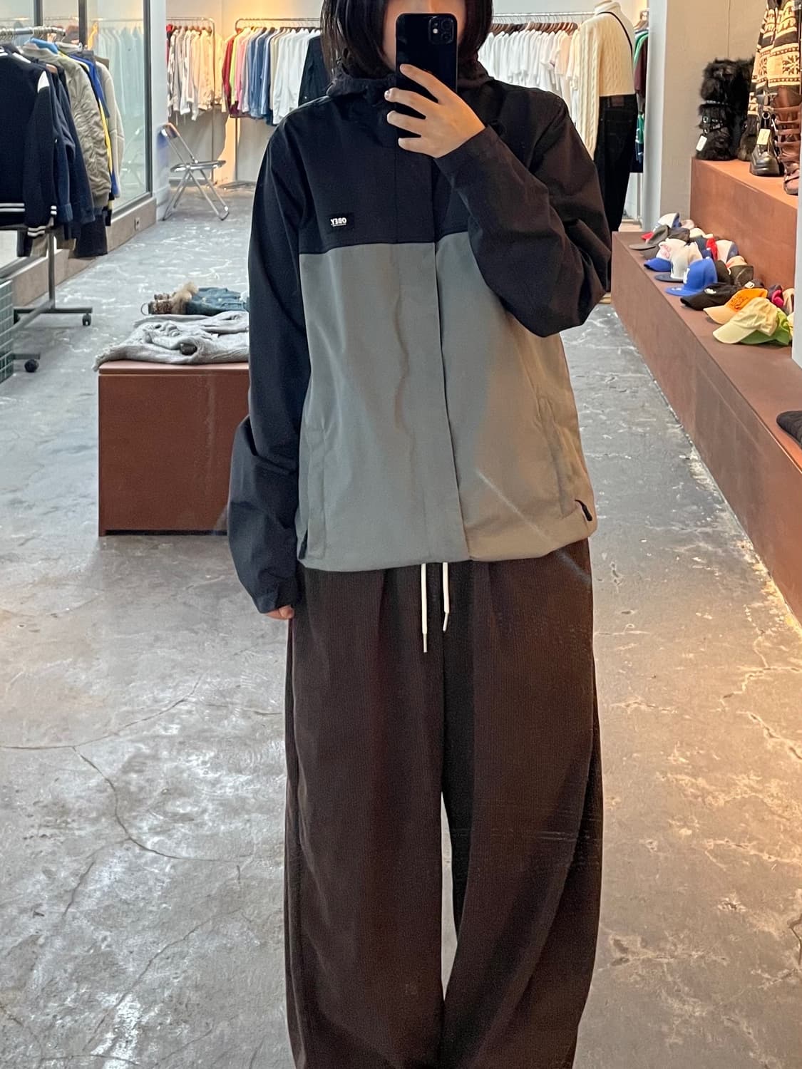 오베이 스몰로고 후드 바람막이 H833 상품이미지1