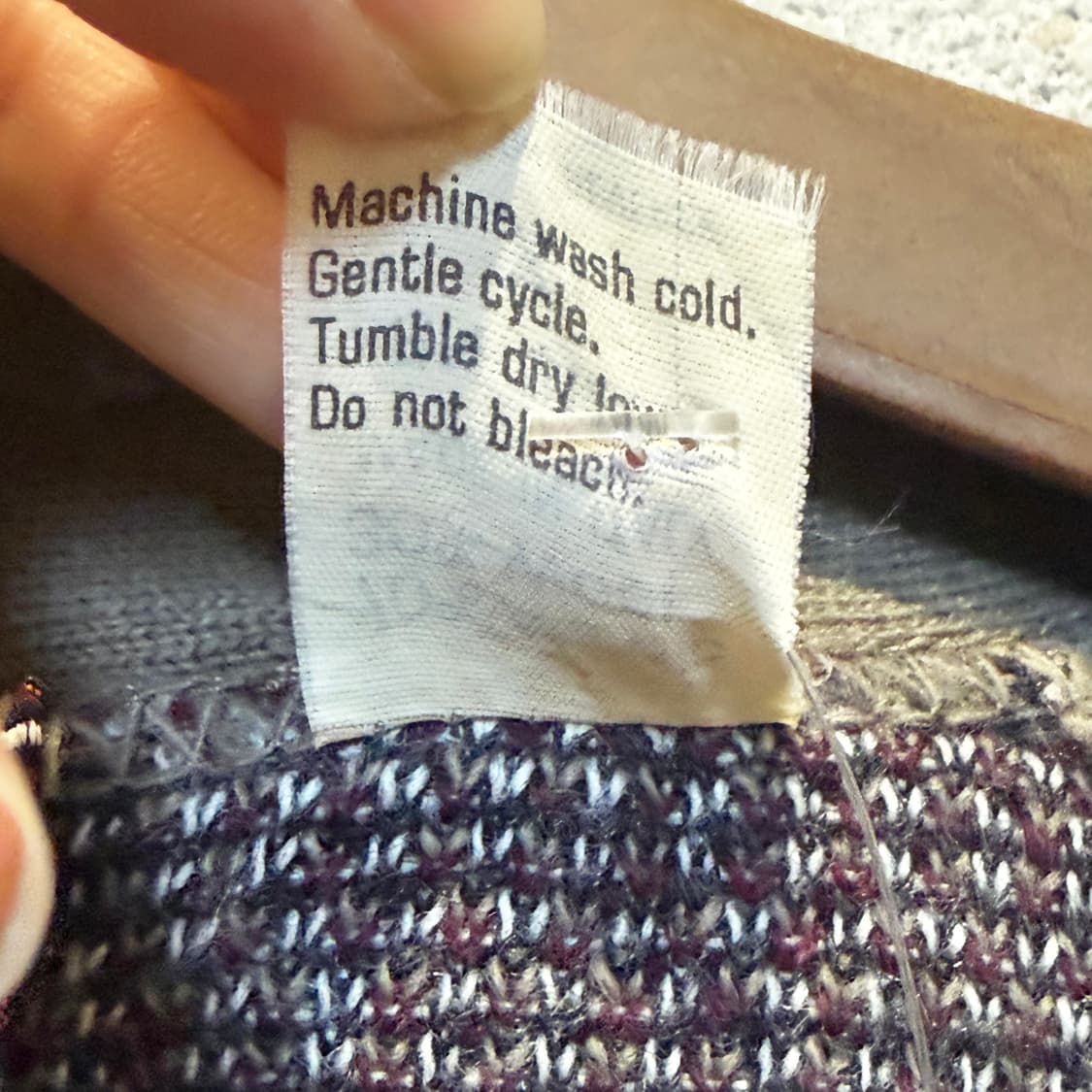 EURO VINTAGE 에스닉 아가일 니트 가디건 자카드 패턴 디테일 상품이미지7