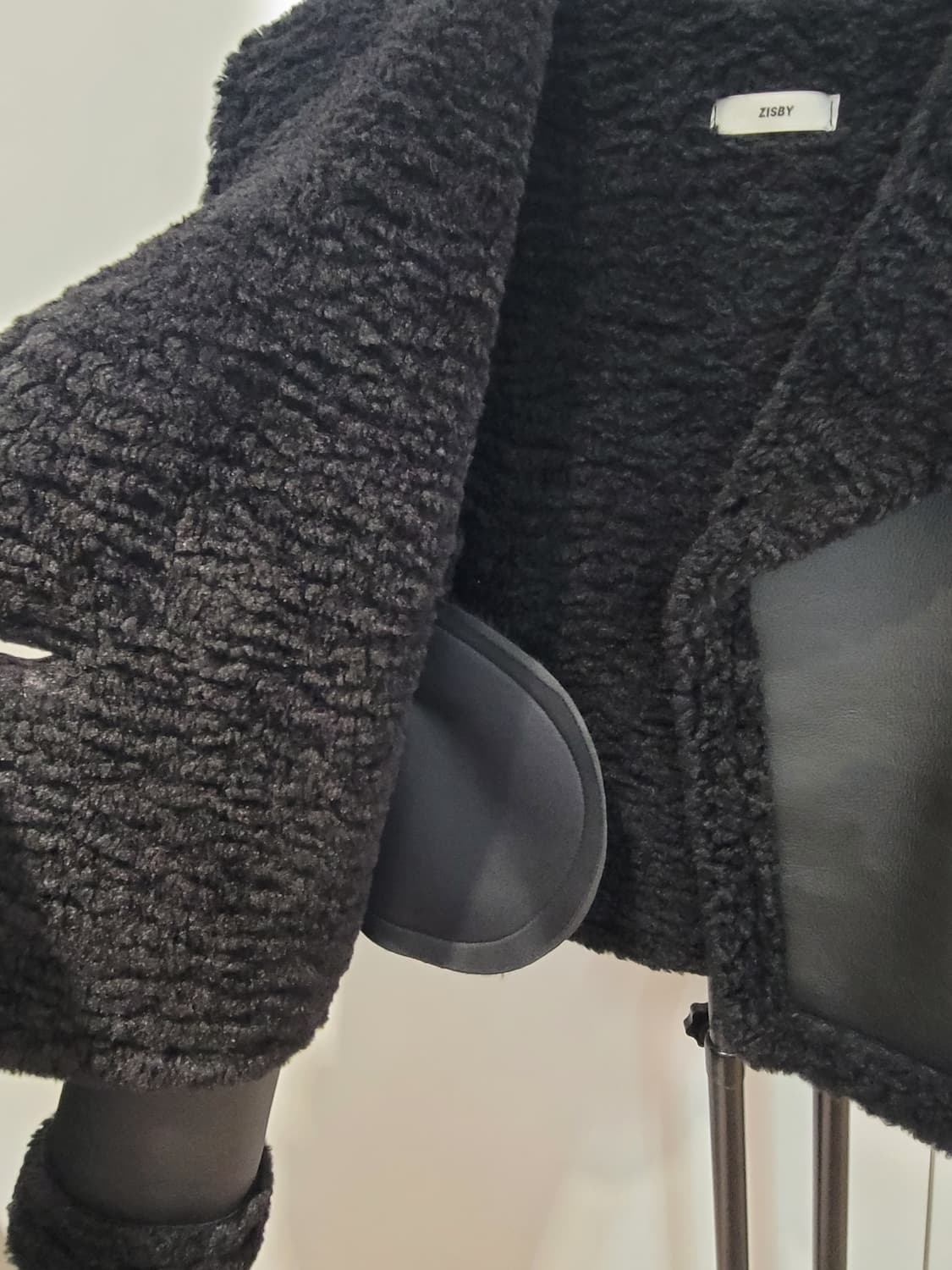 ZISBY 빅카라 세일러카라 블랙 무스탕 자켓 55~66 상품이미지6