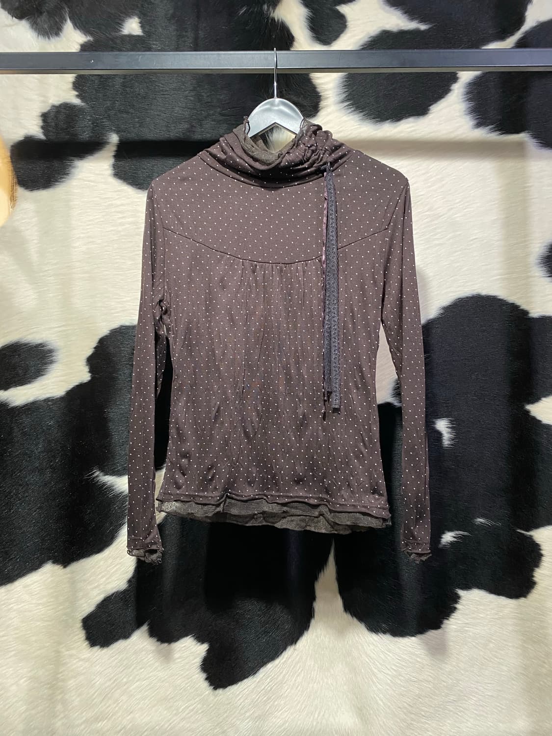 Monfler 레이스트리밍 도트 목폴라 상품이미지2