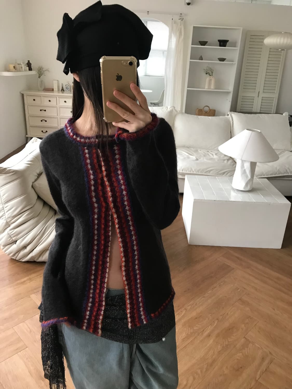 vintage mohair pattern cardigan 상품이미지7