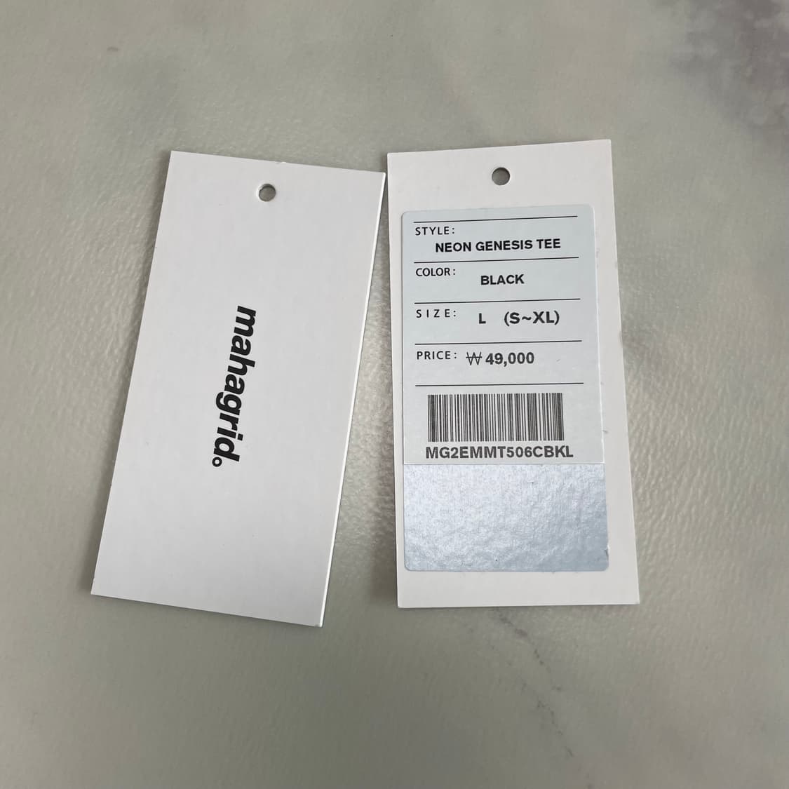 마하그리드 에반게리온 반팔 티셔츠 블랙 L사이즈 상품이미지5