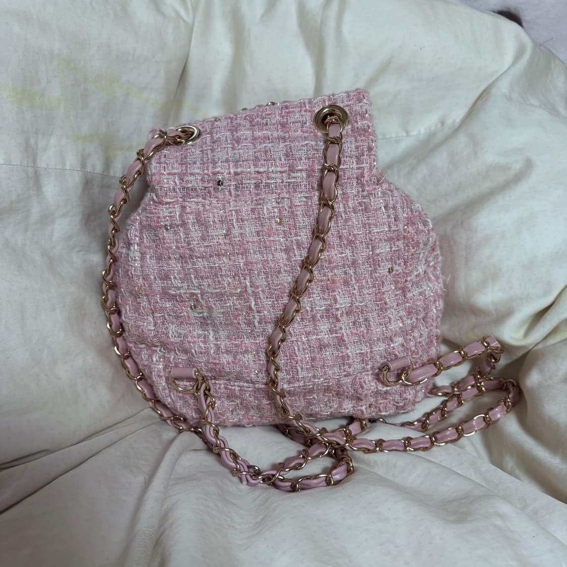 아노에틱  트위드 핑크 백팩 (새상품) 상품이미지2