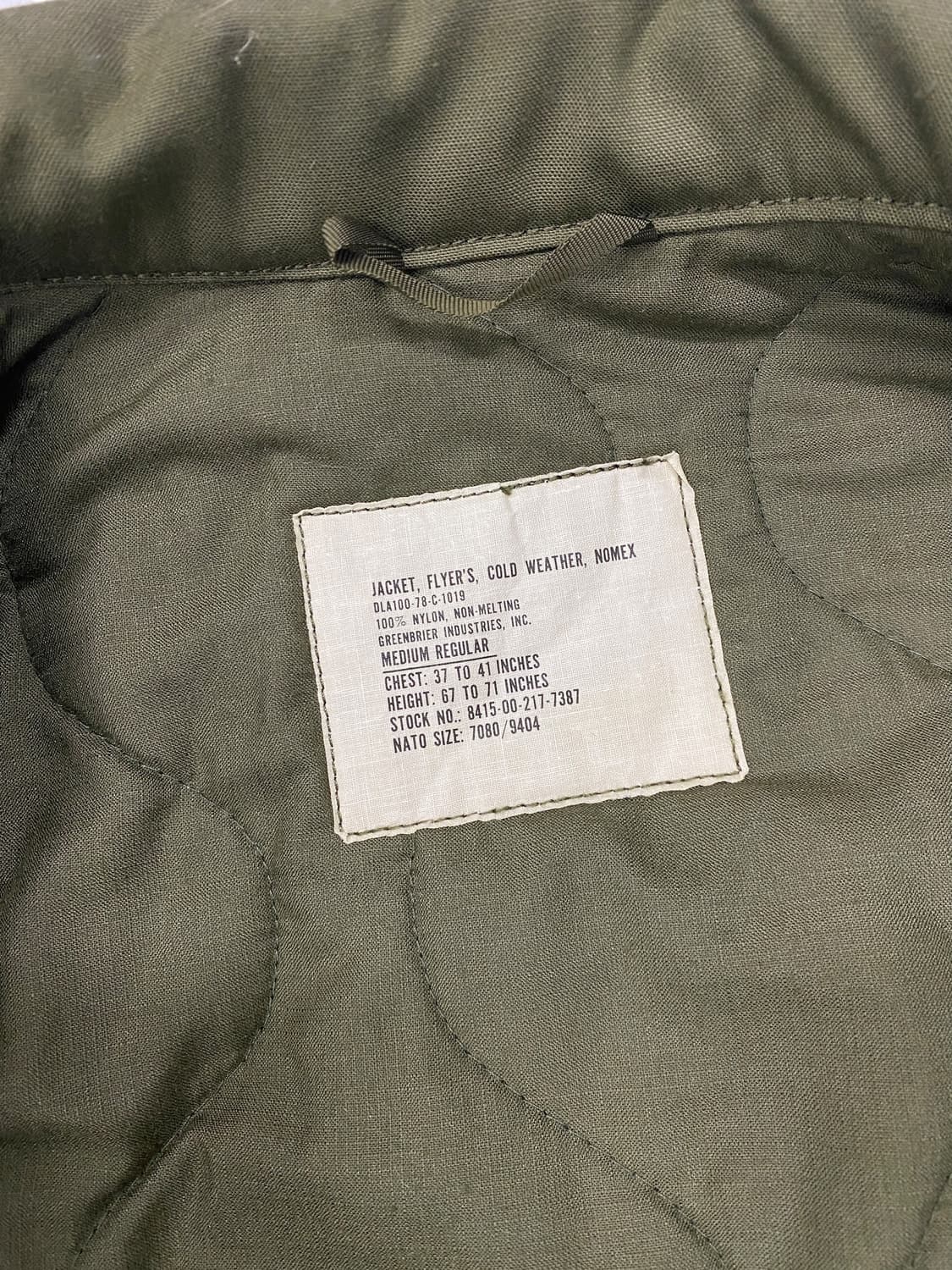 1978 U.S. 밀리터리 콜드 윈터 자켓 상품이미지8