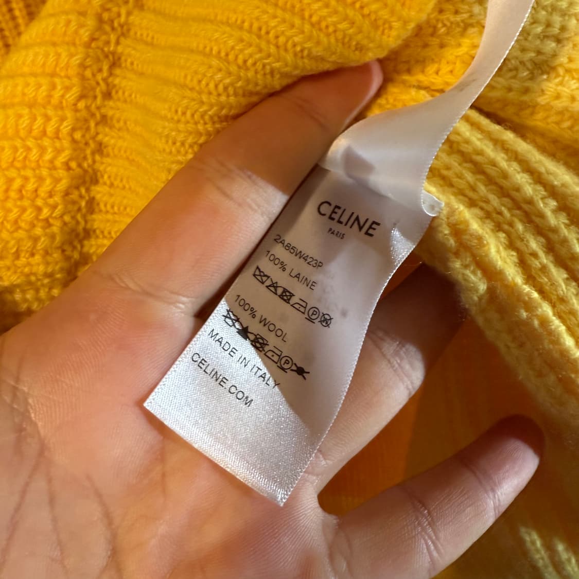 오버핏 xs 사이즈) 셀린느 리브드 울 니트 후드  상품이미지5