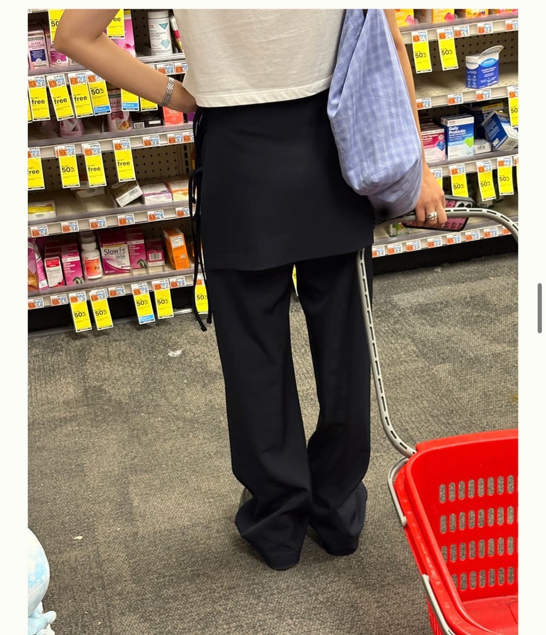 러브바이무드 스커트 슬랙스 네이비 s 상품이미지1