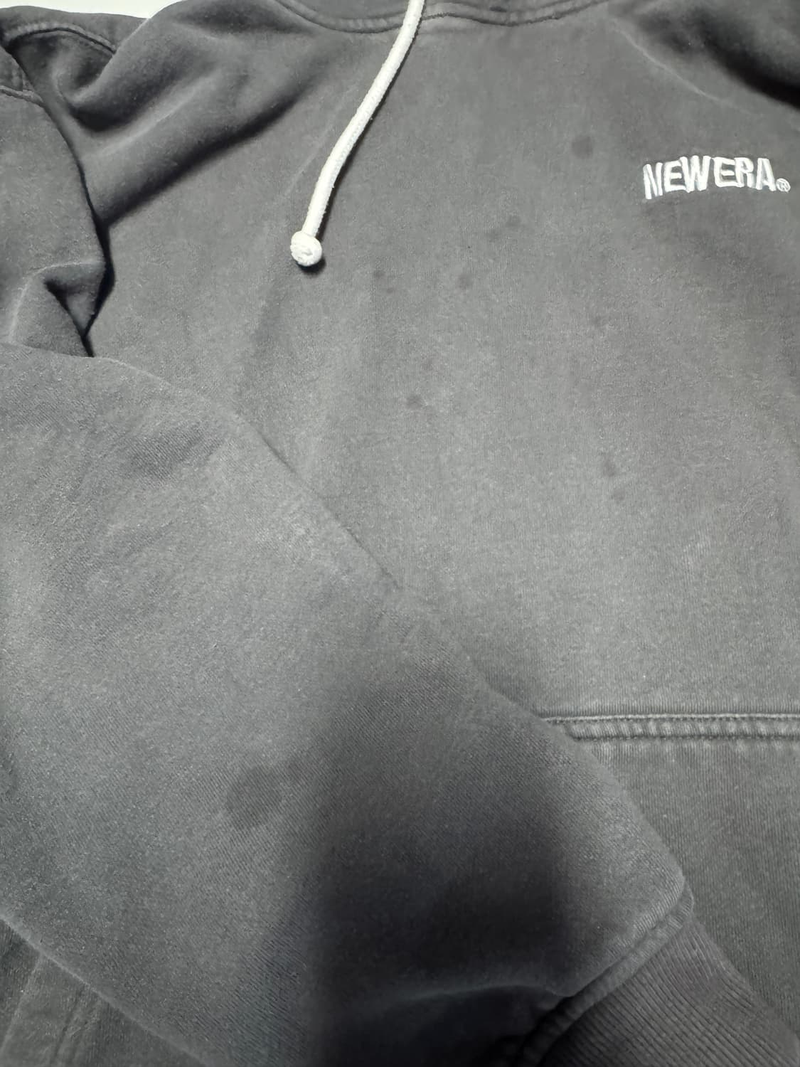 여성 뉴에라 기모 후드티 M 빈티지 그레이 상품이미지5