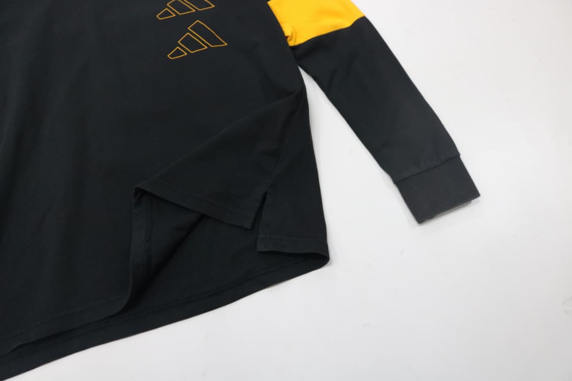 아디다스 옐로우 블록 포인트 블랙 롱슬리브 티셔츠 (160) 상품이미지5