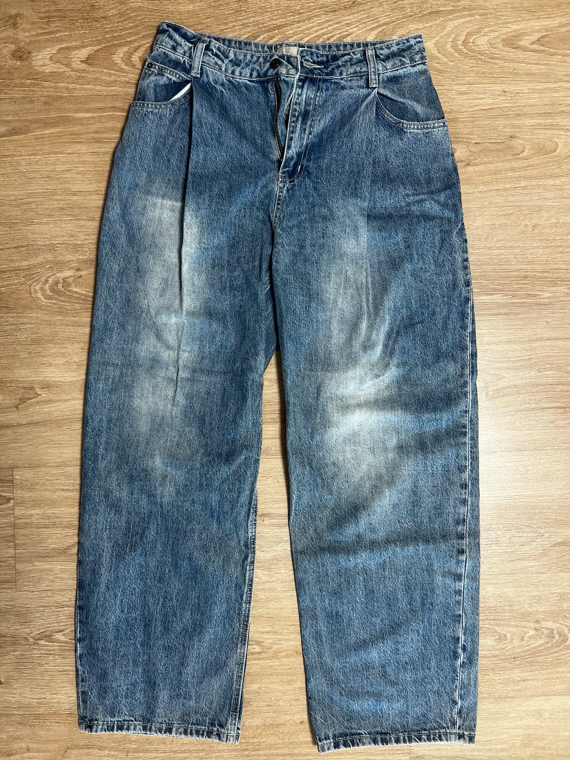 비긴202 원턱 와이드 데님팬츠 상품이미지1