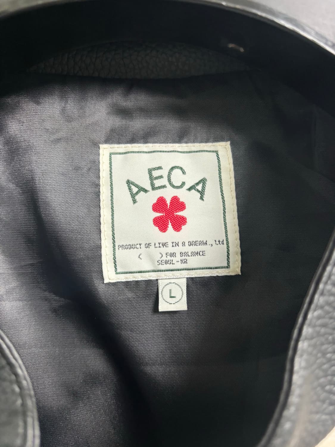 AECA 에이카화이트 레이싱 패치 바이커 자켓 상품이미지4