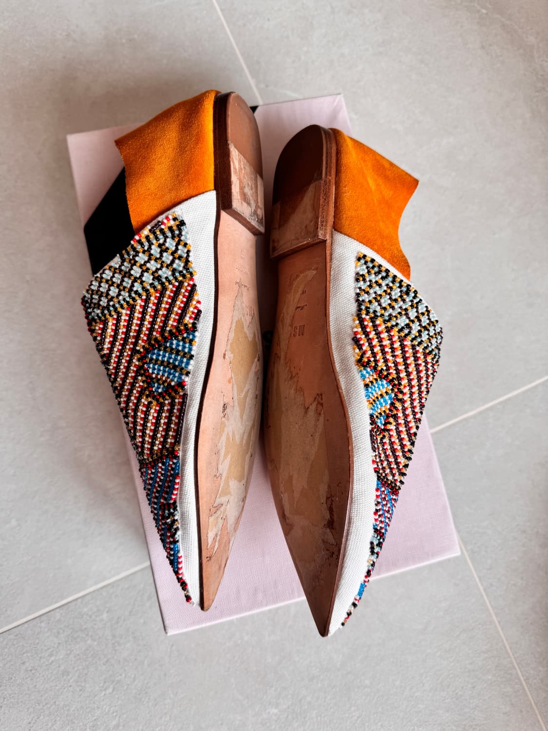 새상품 MSGM 엠브로이더리 비즈 바부슈 로퍼&슬리퍼 37(240) 상품이미지3