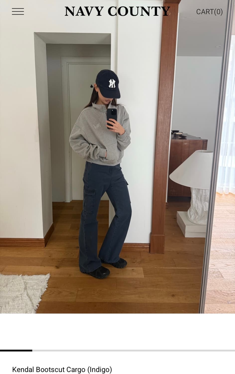 네이비카운티 켄달 부츠컷 카고 상품이미지1