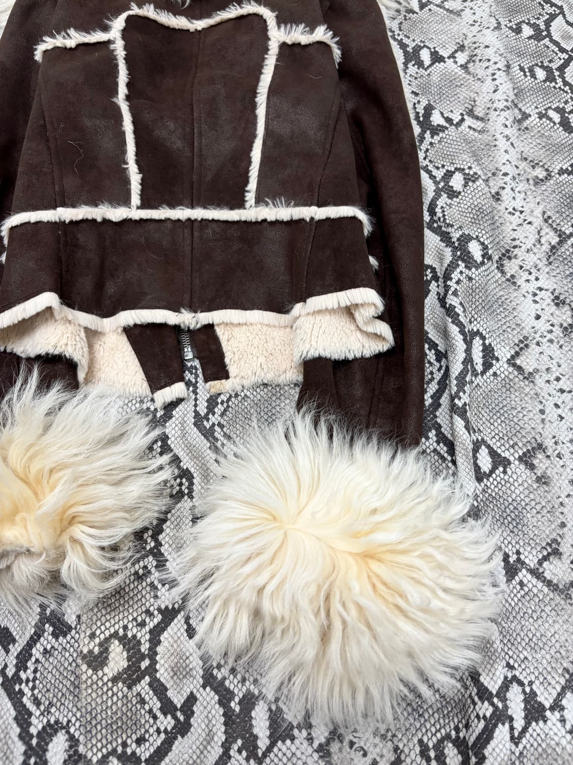 00’s Design Side Zipper White Sheep Fur  상품이미지8