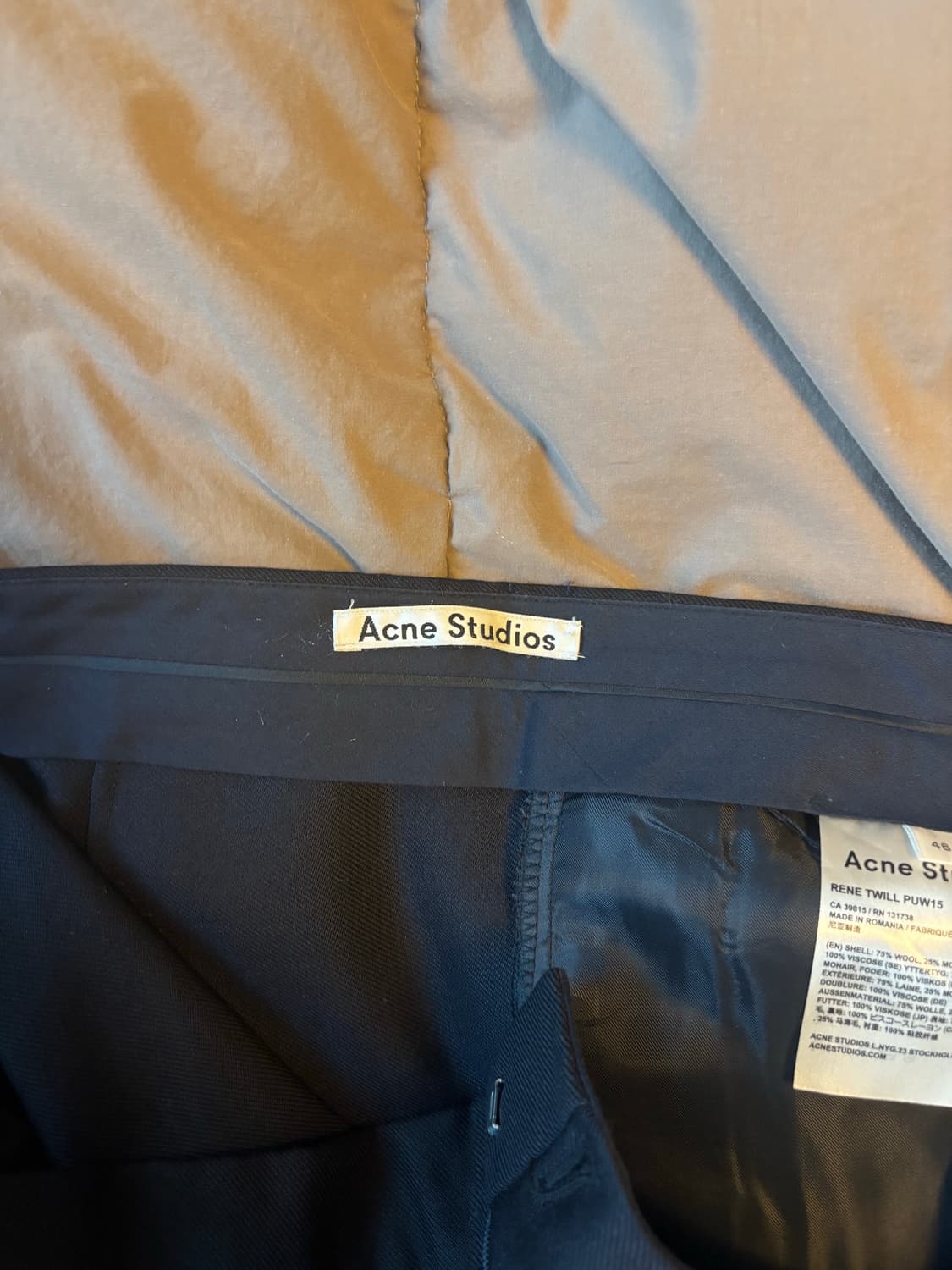 Acne studios 트윌 울 팬츠 상품이미지6