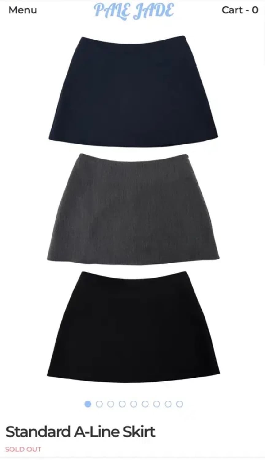 (택O)페일제이드 스탠다드 스커트 블랙 상품이미지1
