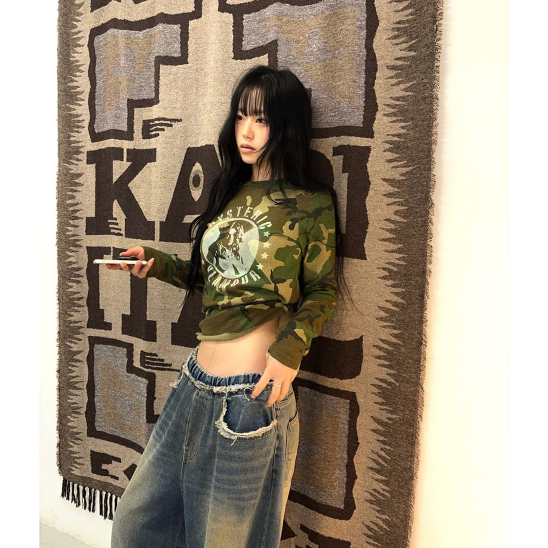 히스테릭글래머 HYSTERIC GLAMOUR Camo T-shirt 상품이미지5