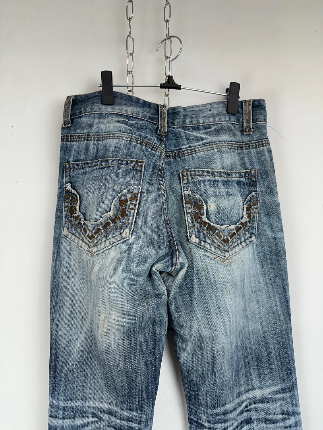 Heavy Whisker Wash Distressed Denim Pant 상품이미지8