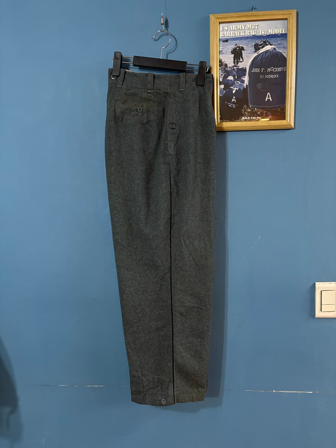 50-60’s Swiss army side line Wool Pant. 상품이미지10