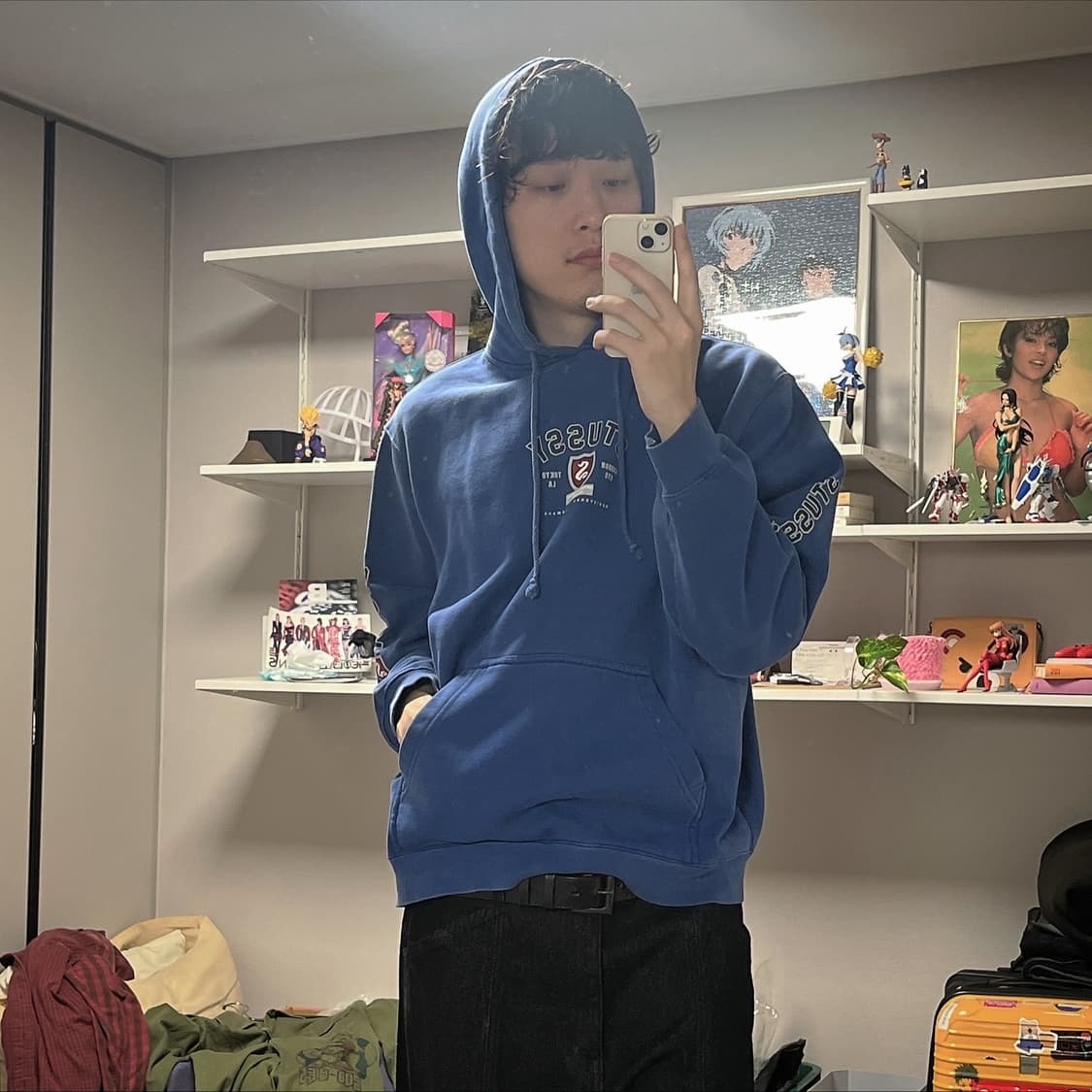 90s 올드 스투시빈티지 페이딩 기모 스웻 후드 상품이미지7