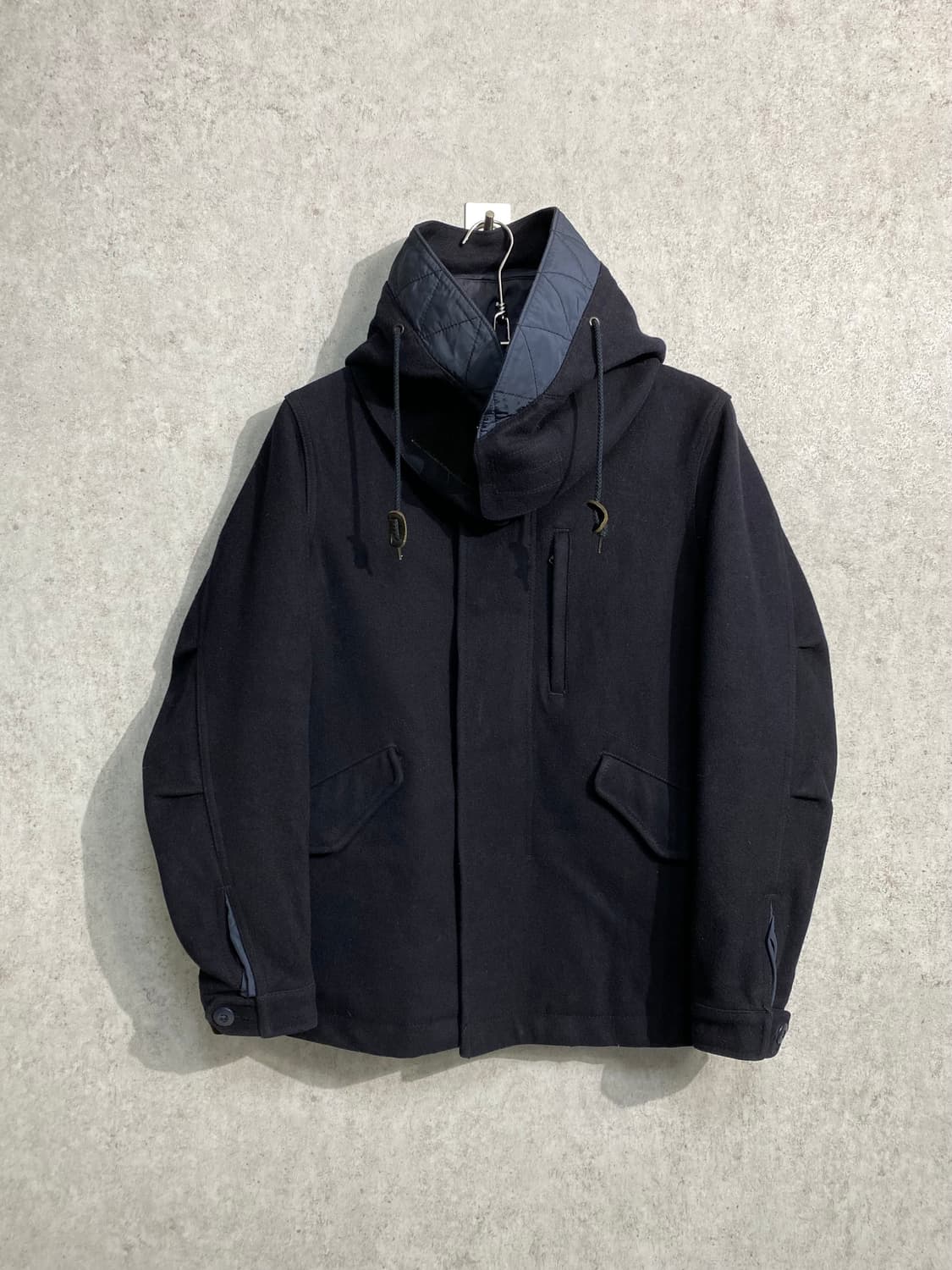 [S] Nano-Universe 나노유니버스 도쿄 네이비 울 후드자켓 상품이미지1