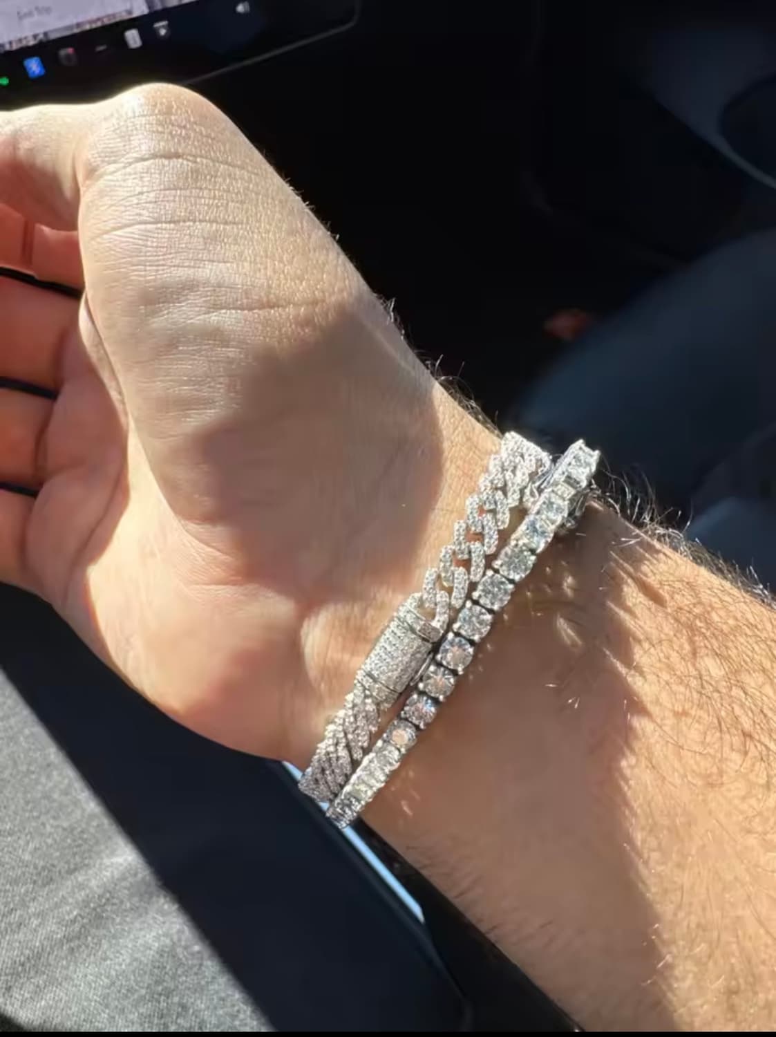 모이사나이트vvs 쿠반체인 6mm 주문제작 상품이미지2