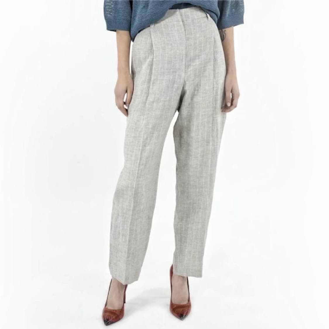 브루넬로쿠치넬리 신형 핀스트라이프 린넨 팬츠 상품이미지1