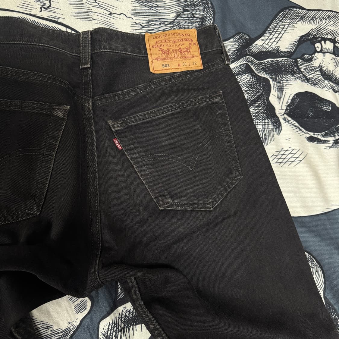 90s 리바이스 USA 501 0660 블랙진 W31L32 사이즈  상품이미지7