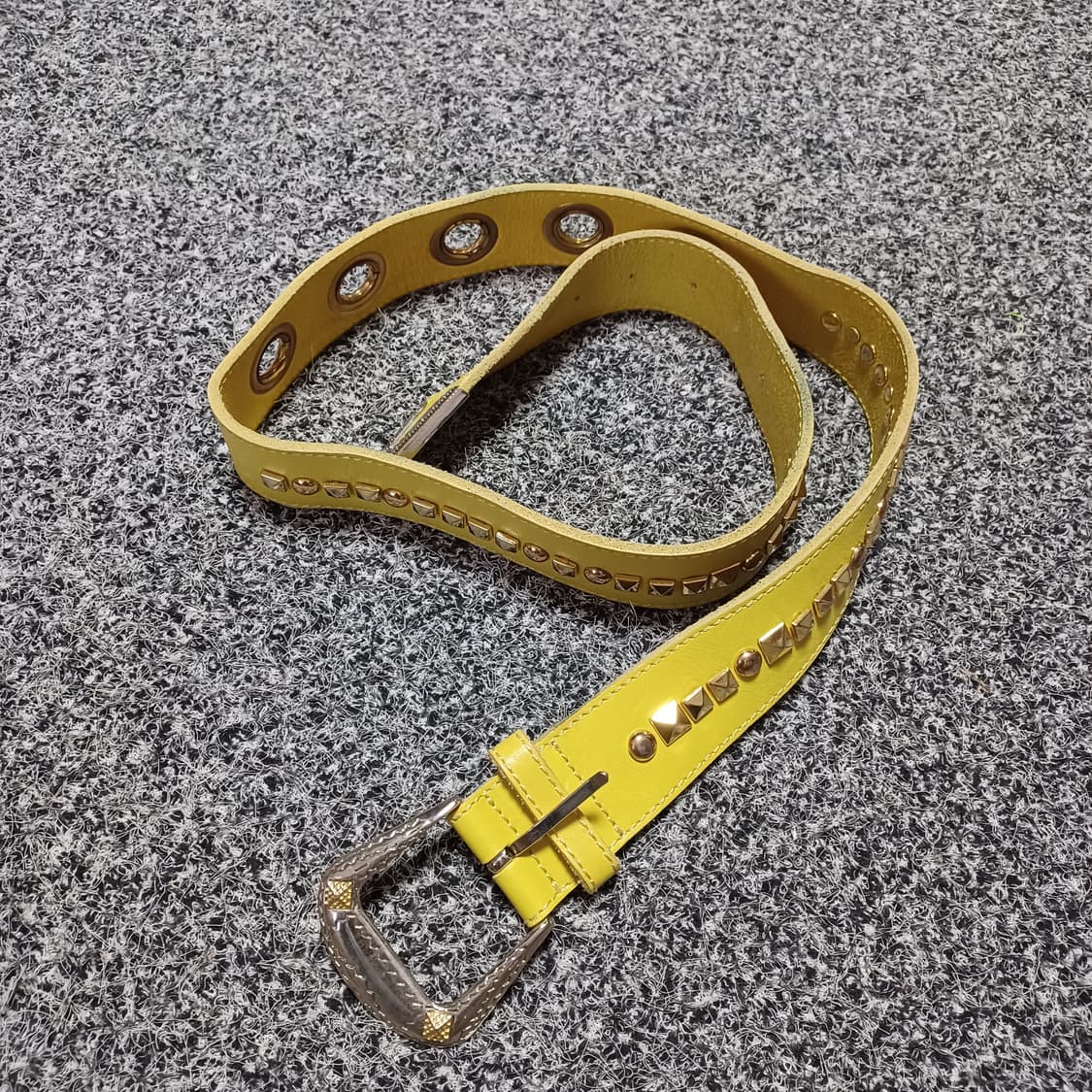 시스템 system  금장 벨트 옐로우 우먼 상품이미지1