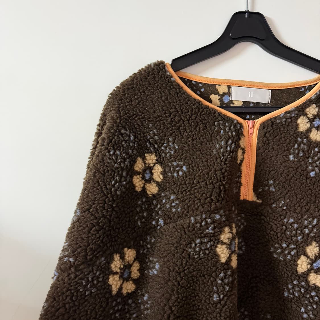 새상품 여자 플리스 플라워 반집업 상품이미지3