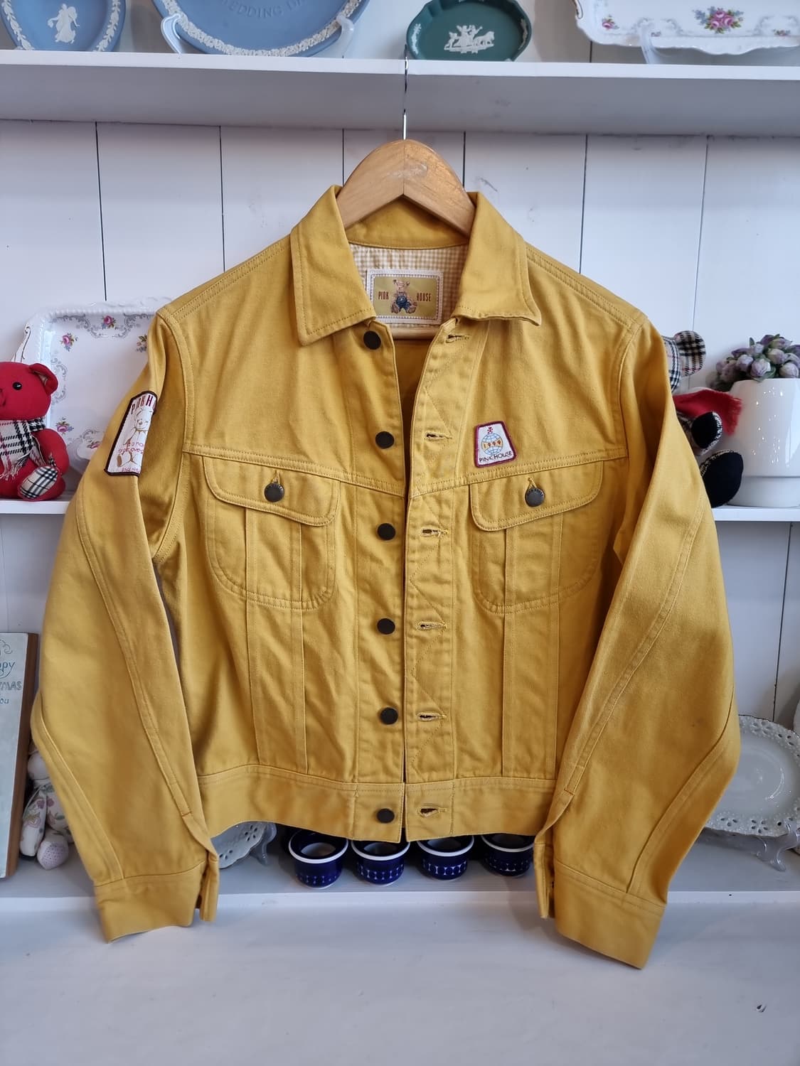 핑크하우스 곰돌이 자켓 머스타드 컬러 상품이미지2