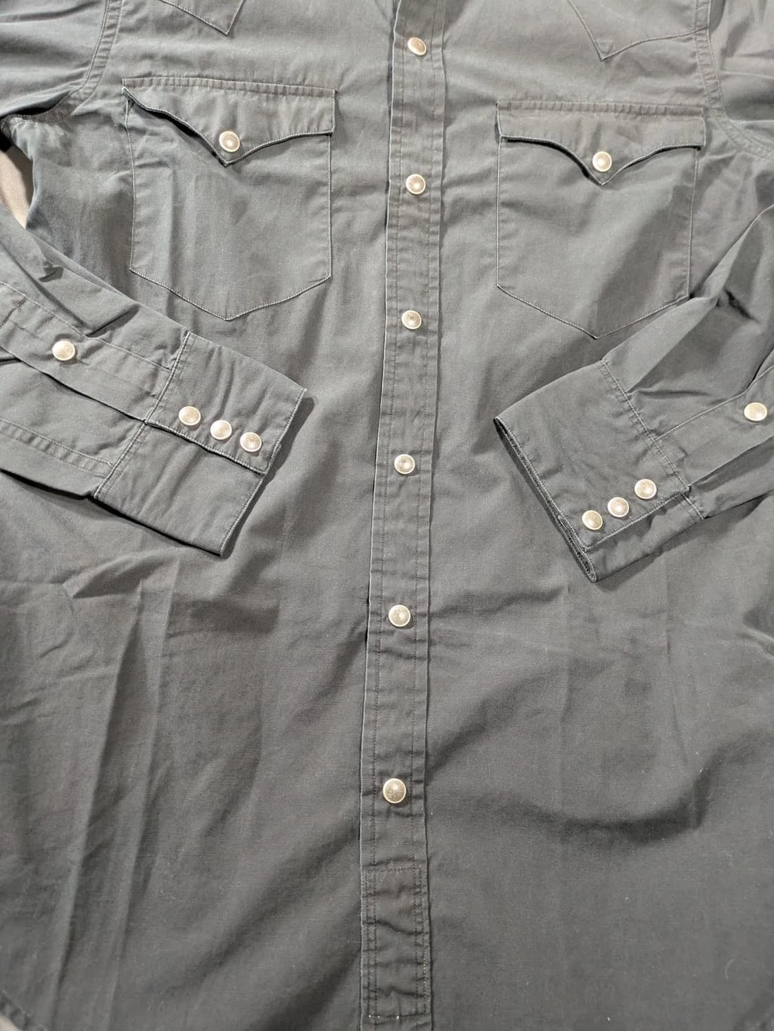 RRL 더블알엘 트윌 웨스턴 셔츠 그레이 상품이미지4