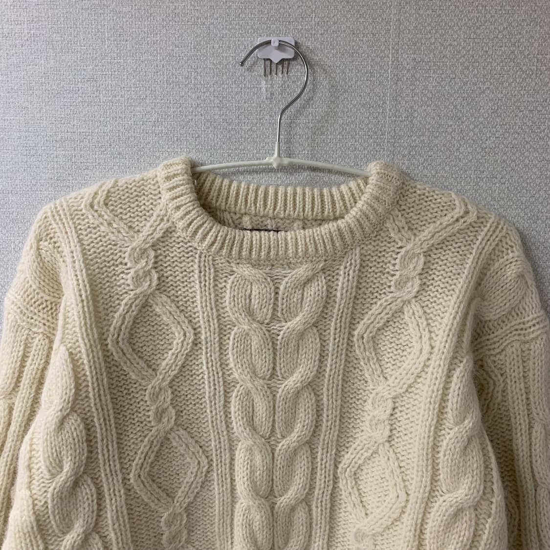 아이보리 케이블니트 상품이미지2