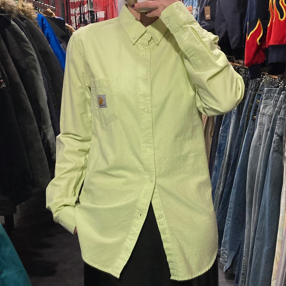 [IM] 칼하트 라이트 그린 긴팔셔츠 상품이미지3