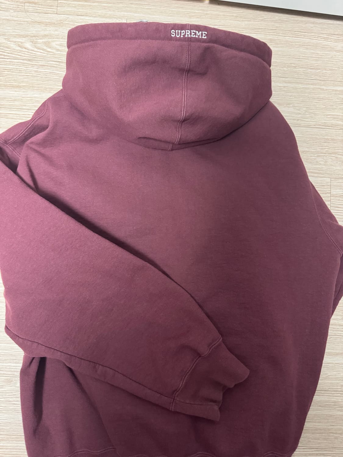 슈프림 s로고 후드집업 마룬 L 상품이미지2