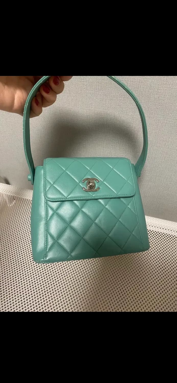 정품 샤넬 5번대 민트 토트백 가방 상품이미지3
