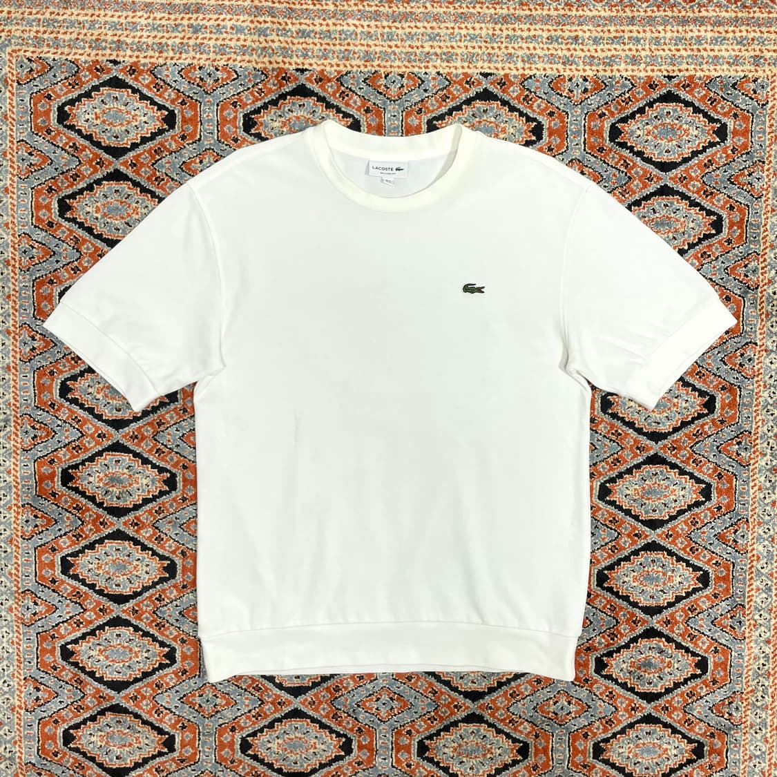 라코스테 와플 화이트 반팔티셔츠 남성S 상품이미지1