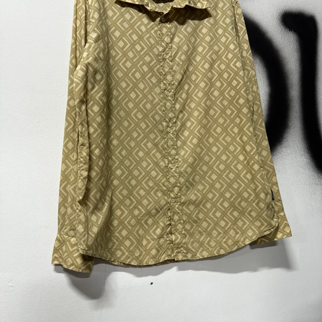 VTG 빈티지 빅사이즈 에스닉 아가일 패턴 긴팔 셔츠 상품이미지4