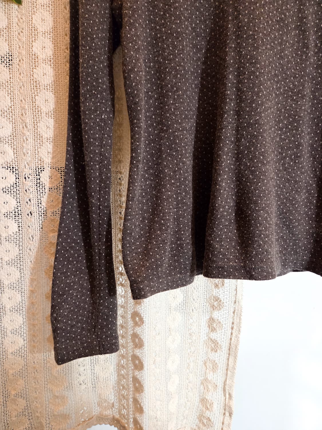 초코 도트 목폴라 슬리브 상품이미지3