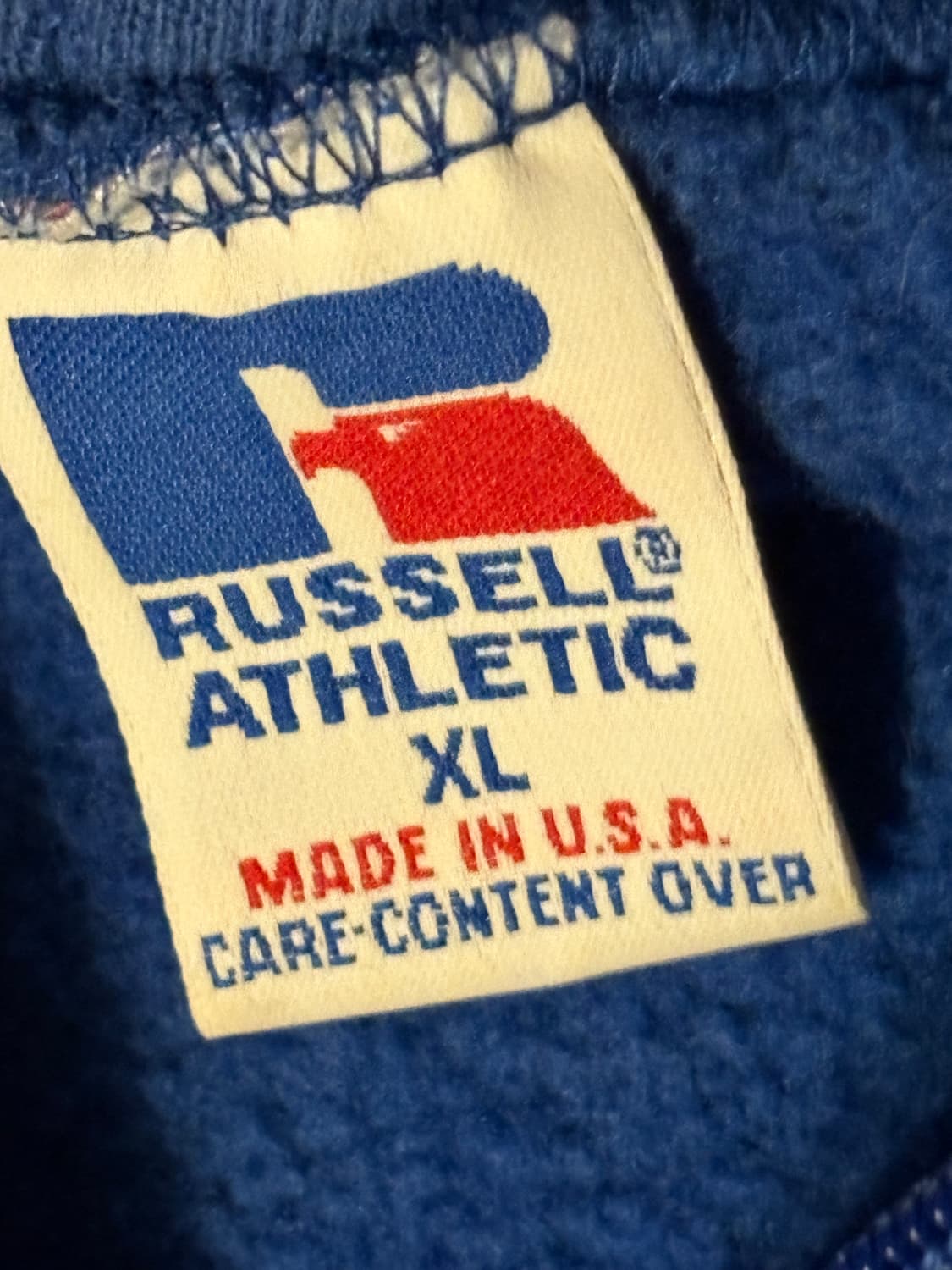 미제 러셀 빈티지 후드집업 블루 XL 상품이미지2