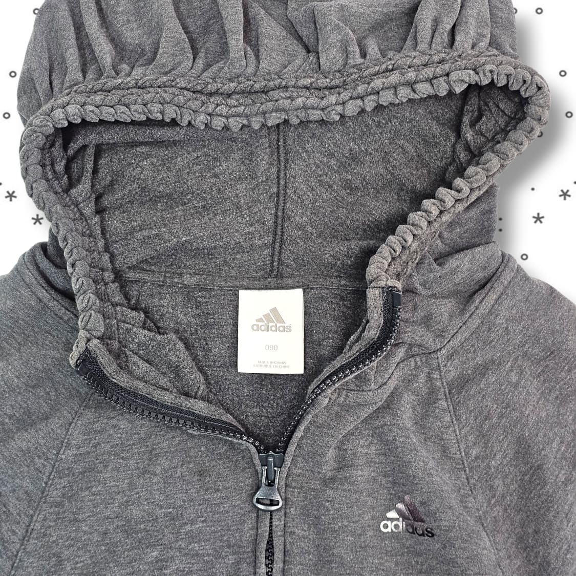 90 Adidas 아디다스 반팔 셔링 후드집업 상품이미지2
