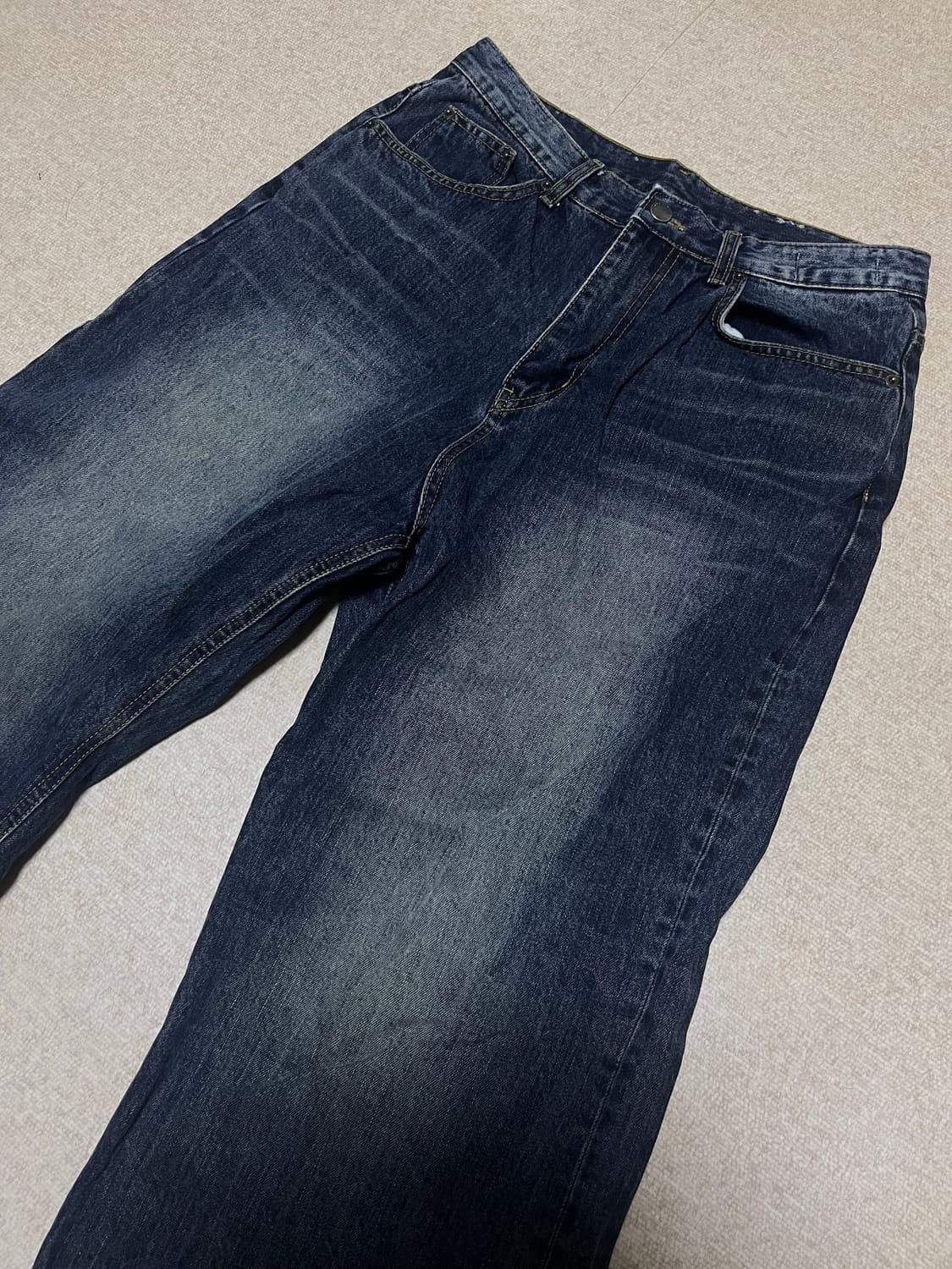 [M] 주앙옴므 리파인드 와이드 데님 빈티지블루 상품이미지2