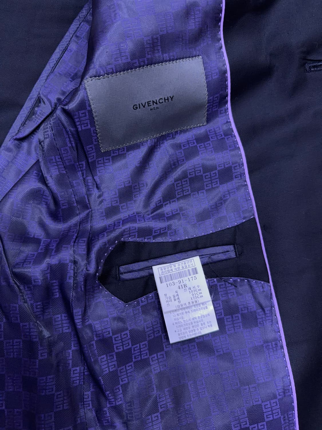 지방시 클래식 스탠다드 싱글 투버튼 정장 수트셋업 41R 34 상품이미지8