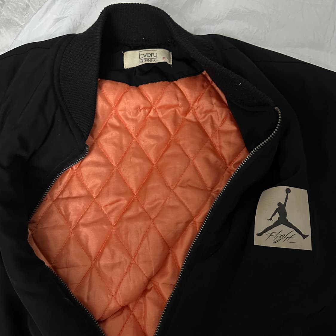 Vintage 펑크 블랙 누빔 봄버 자켓 상품이미지4