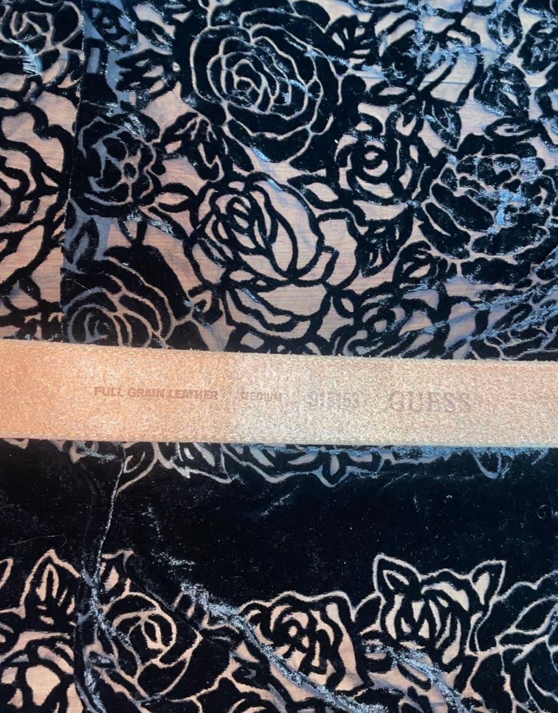 게스 빈티지 브라운 자수 벨트 상품이미지2