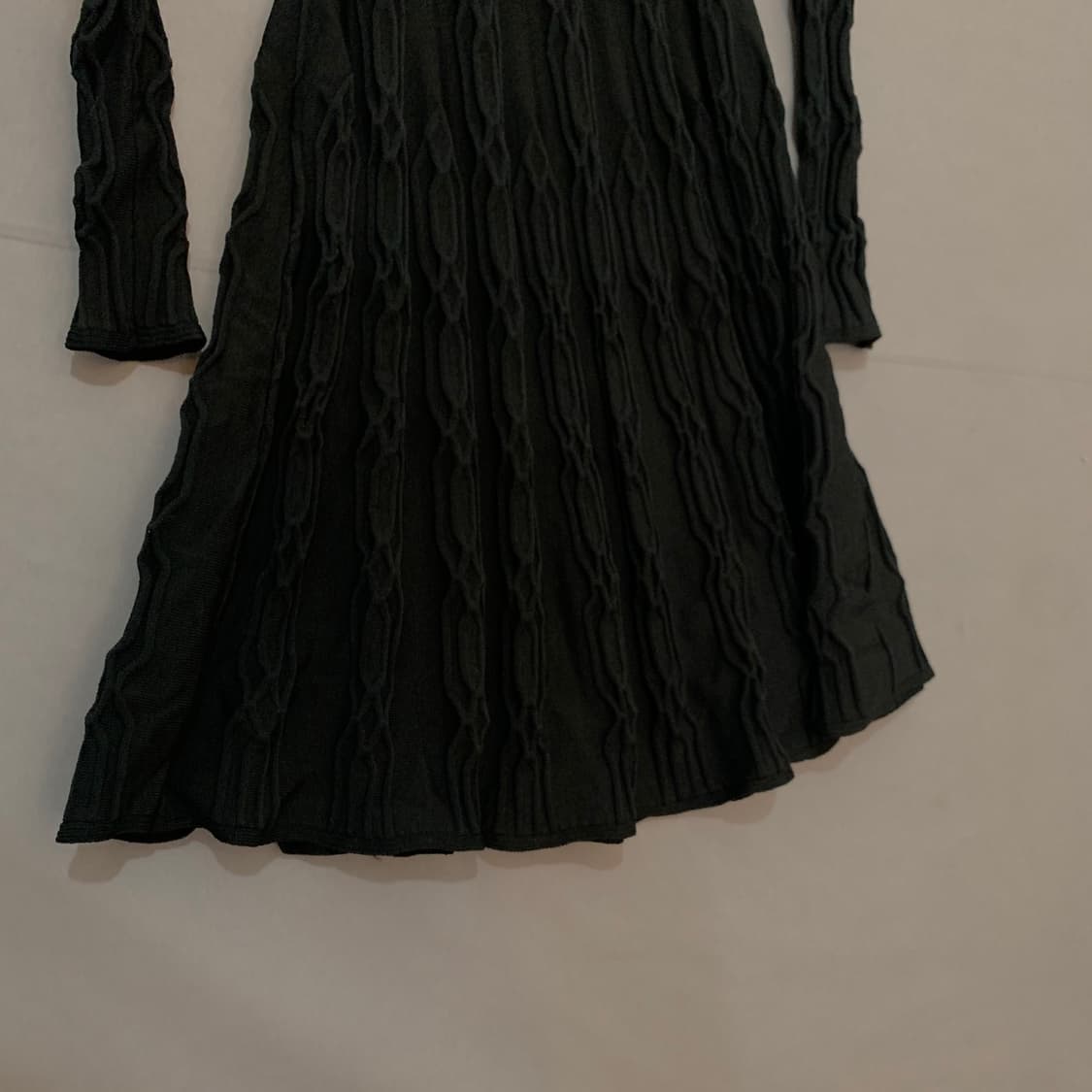 1 SANDRO 산드로 꽈배기 케이블 A라인 니트 원피스 상품이미지5