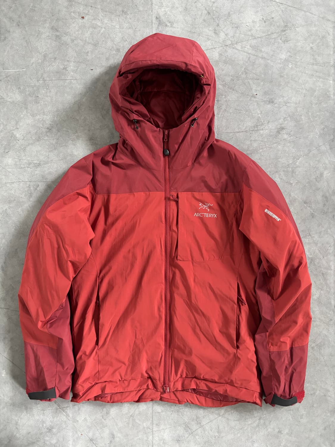 Arcteryx 아크테릭스 버건디 윈드스토퍼 후드 자켓 상품이미지1