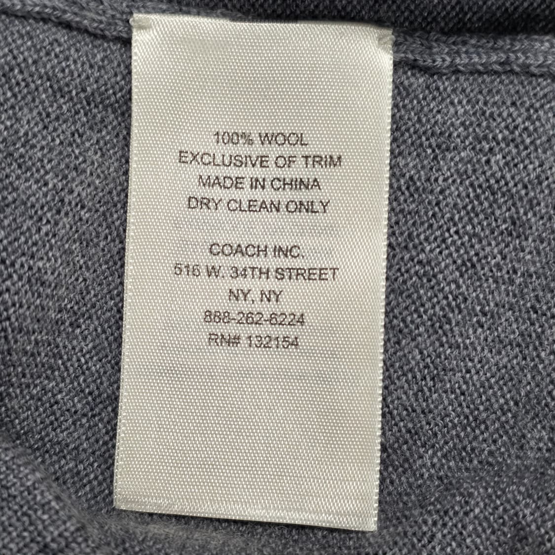 0771 [COACH] 코치 울100 가디건 배색 니트 S 상품이미지8