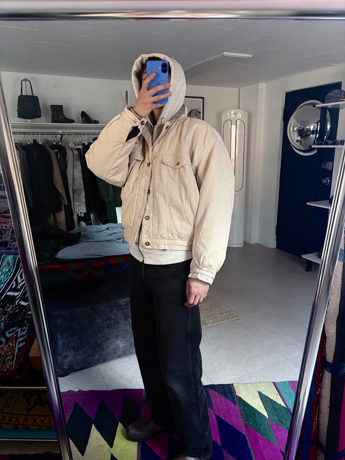 1990's DIESEL italy 울 블랭킷 트러커 상품이미지2